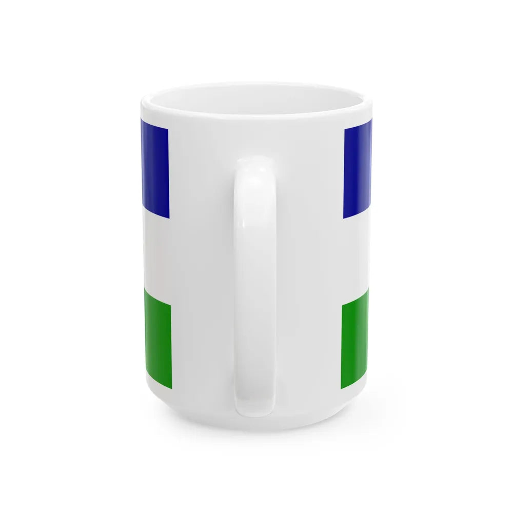 Flag of Una Sana Canton Bosnia and Herzegovina - White Coffee Mug-Go Mug Yourself