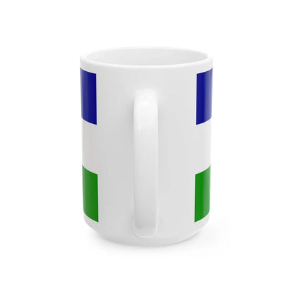 Flag of Una Sana Canton Bosnia and Herzegovina - White Coffee Mug-Go Mug Yourself