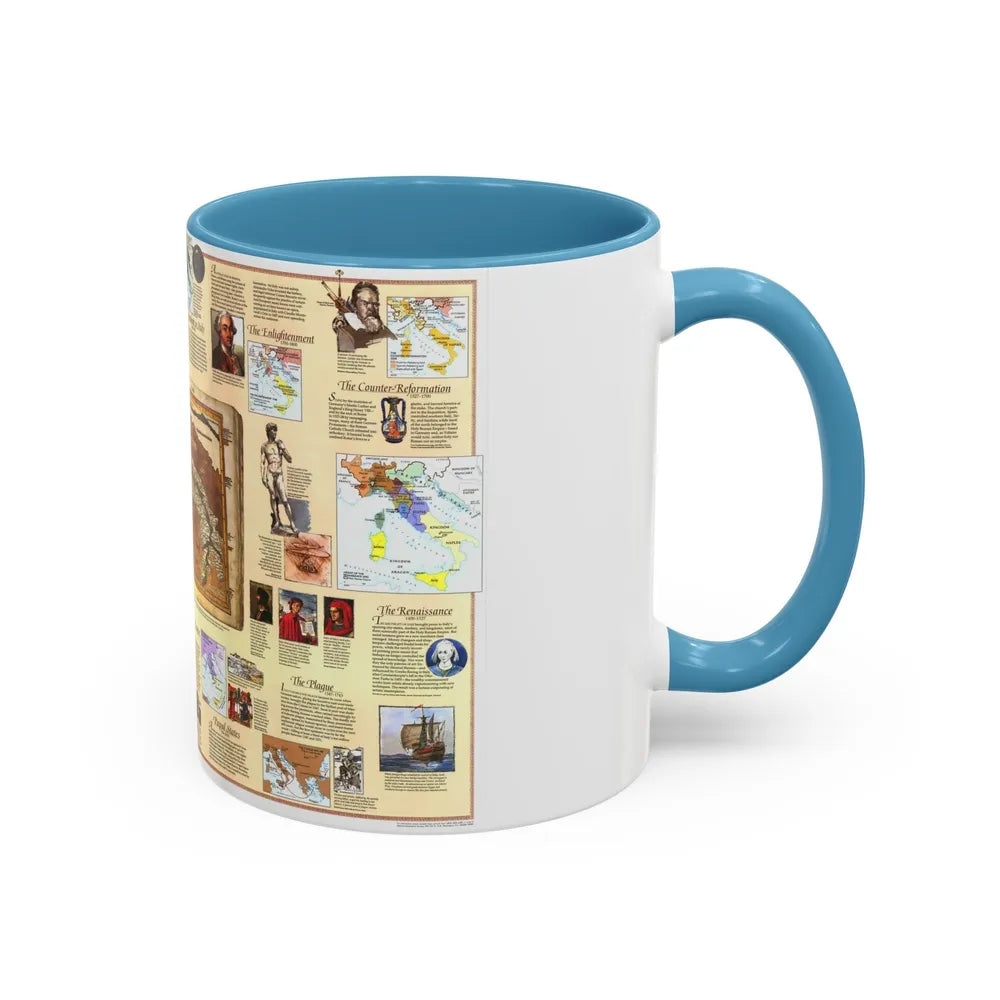 Italy - Historical (1995) (Map) Accent Coffee Mug-Go Mug Yourself