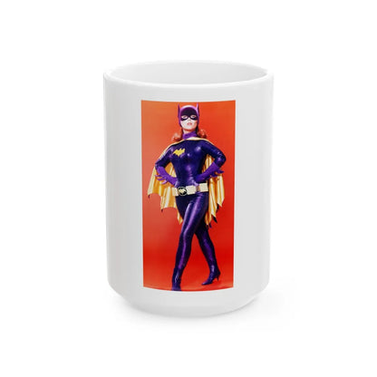 Yvonne Craig #45 - Batgirl Photo (Vintage Female Icon) White Coffee Mug-15oz-Go Mug Yourself