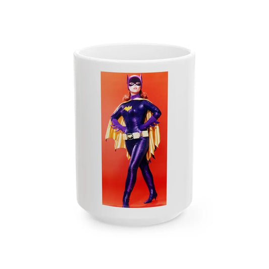 Yvonne Craig #45 - Batgirl Photo (Vintage Female Icon) White Coffee Mug-15oz-Go Mug Yourself