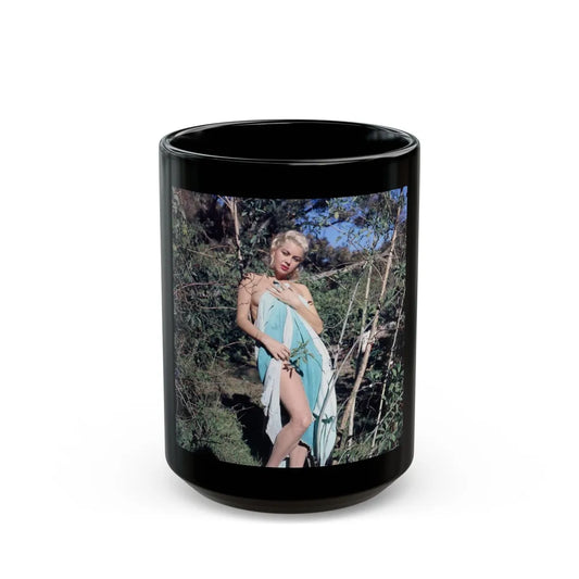 Jeanne Carmen #156 (Vintage Female Icon) Black Coffee Mug-15oz-Go Mug Yourself