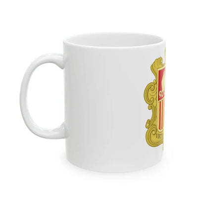 Coat of arms of Andorra (1580) - White Coffee Mug-Go Mug Yourself