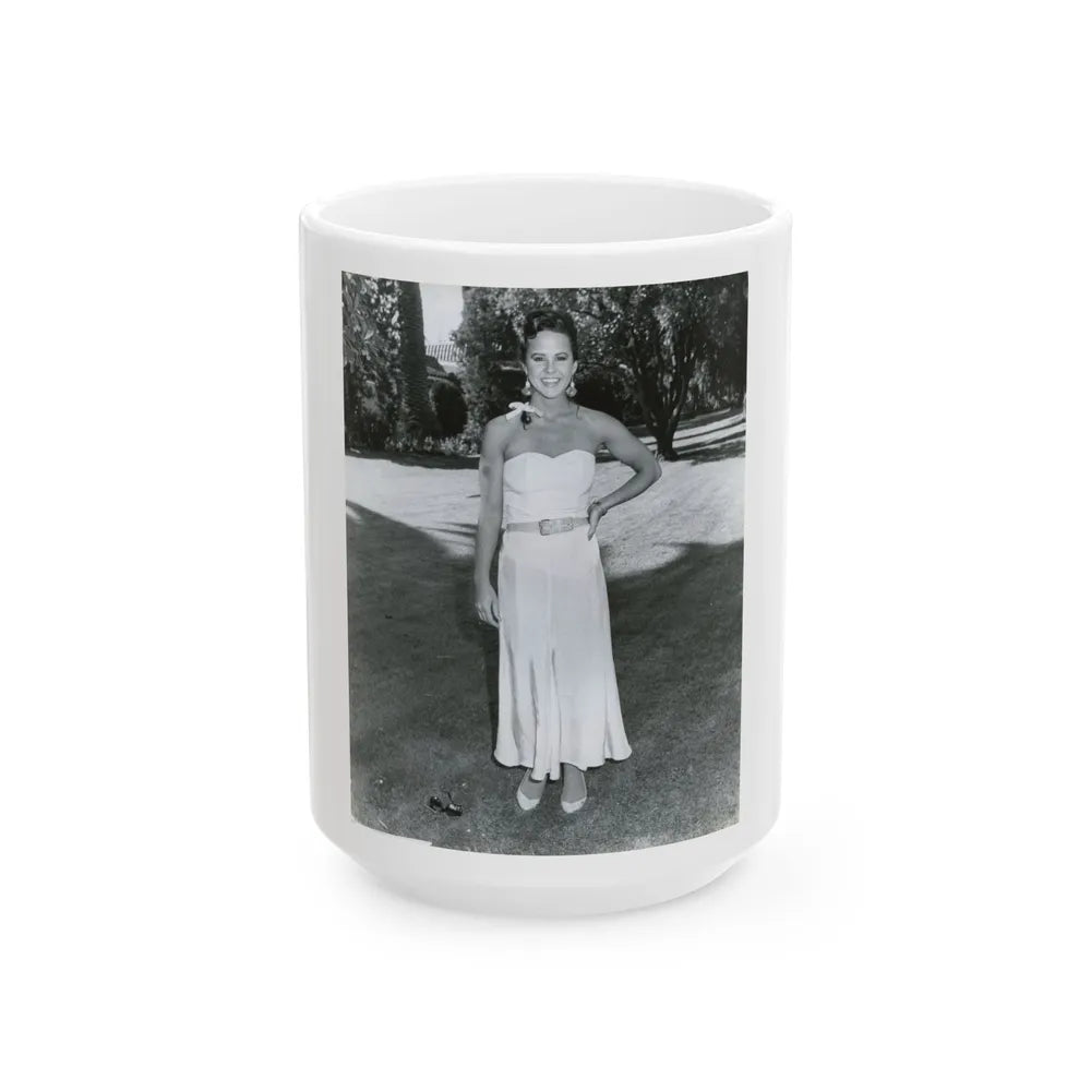 Linda Blair #285 (Vintage Female Icon) White Coffee Mug-15oz-Go Mug Yourself