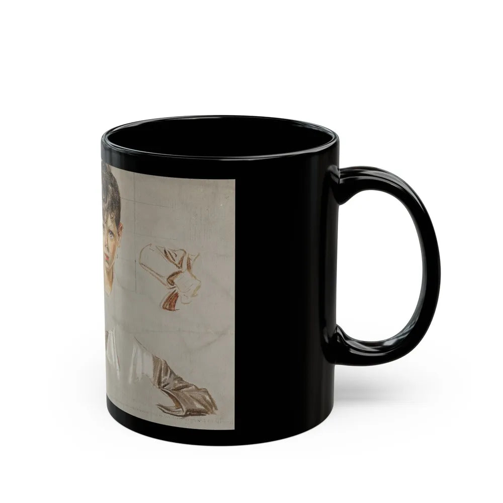 Boy study - Black Coffee Mug-Go Mug Yourself