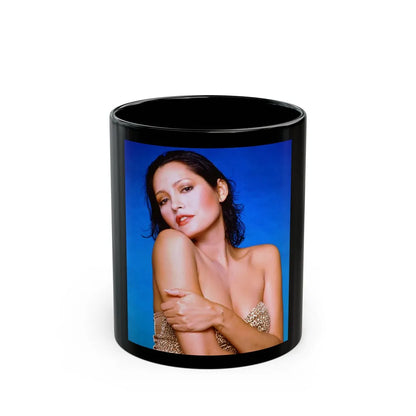 Barbara Carrera #68 (Vintage Female Icon) Black Coffee Mug-11oz-Go Mug Yourself