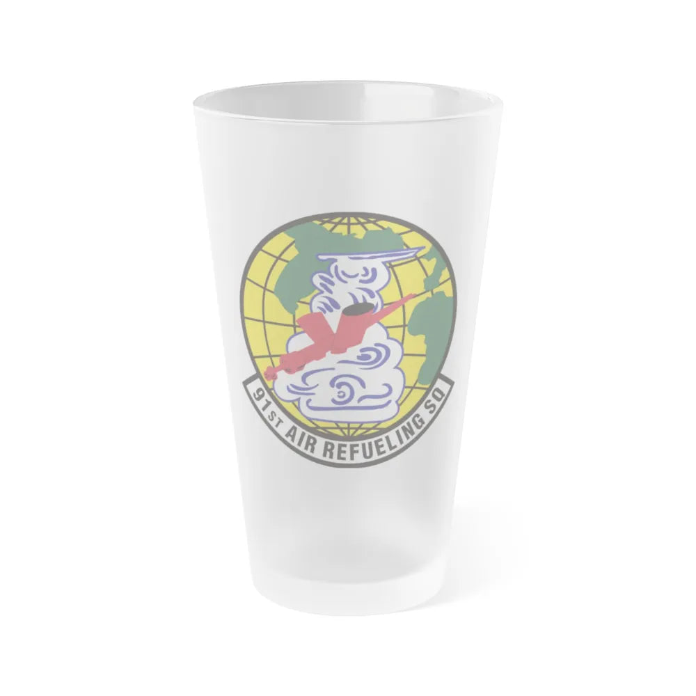 91st Air Refueling Squadron (U.S. Air Force) Frosted Pint Glass 16oz-Go Mug Yourself