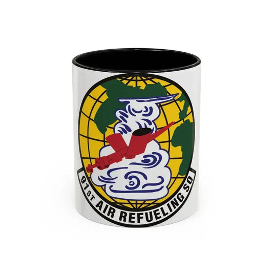91st Air Refueling Squadron (U.S. Air Force) Accent Coffee Mug 11oz Black - Go Mug Yourself