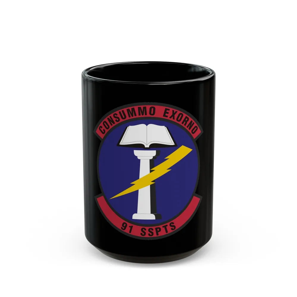 91st Security Support Squadron (U.S. Air Force) Black Coffee Mug-15oz-Go Mug Yourself