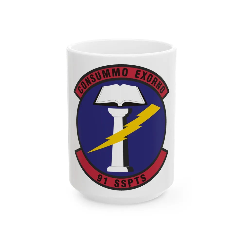 91st Security Support Squadron (U.S. Air Force) White Coffee Mug-15oz-Go Mug Yourself