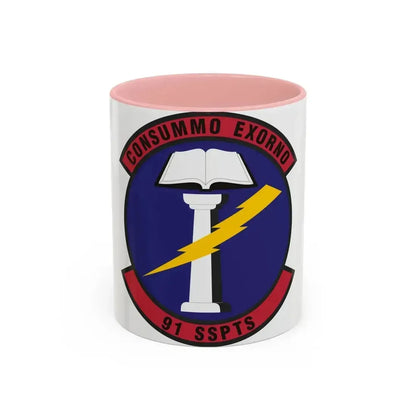 91st Security Support Squadron (U.S. Air Force) Accent Coffee Mug 11oz Pink - Go Mug Yourself