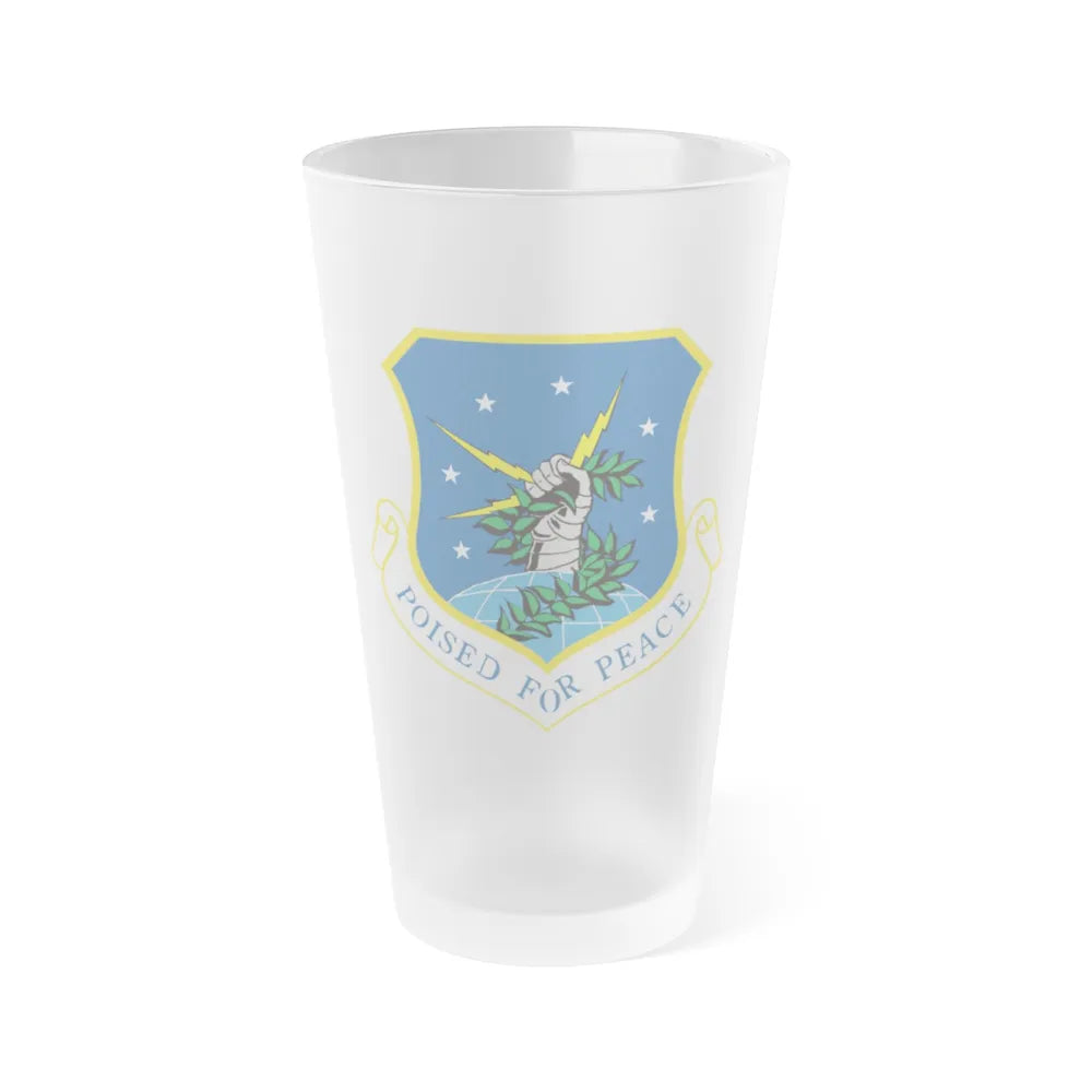 91st Space Wing (U.S. Air Force) Frosted Pint Glass 16oz-Go Mug Yourself