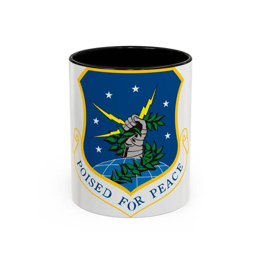 91st Space Wing (U.S. Air Force) Accent Coffee Mug 11oz Black - Go Mug Yourself