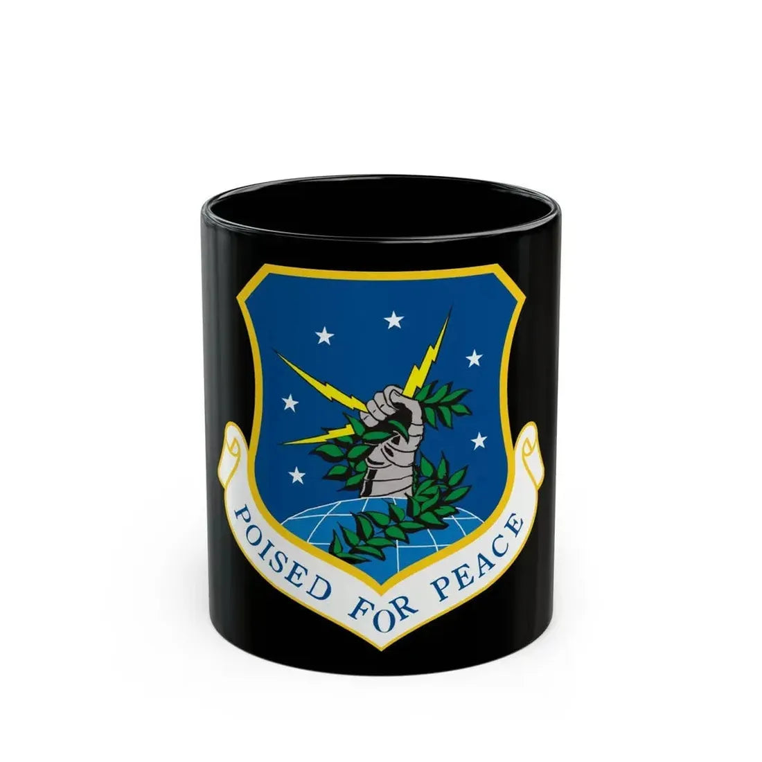 91st Space Wing (U.S. Air Force) Black Coffee Mug 11oz - Go Mug Yourself