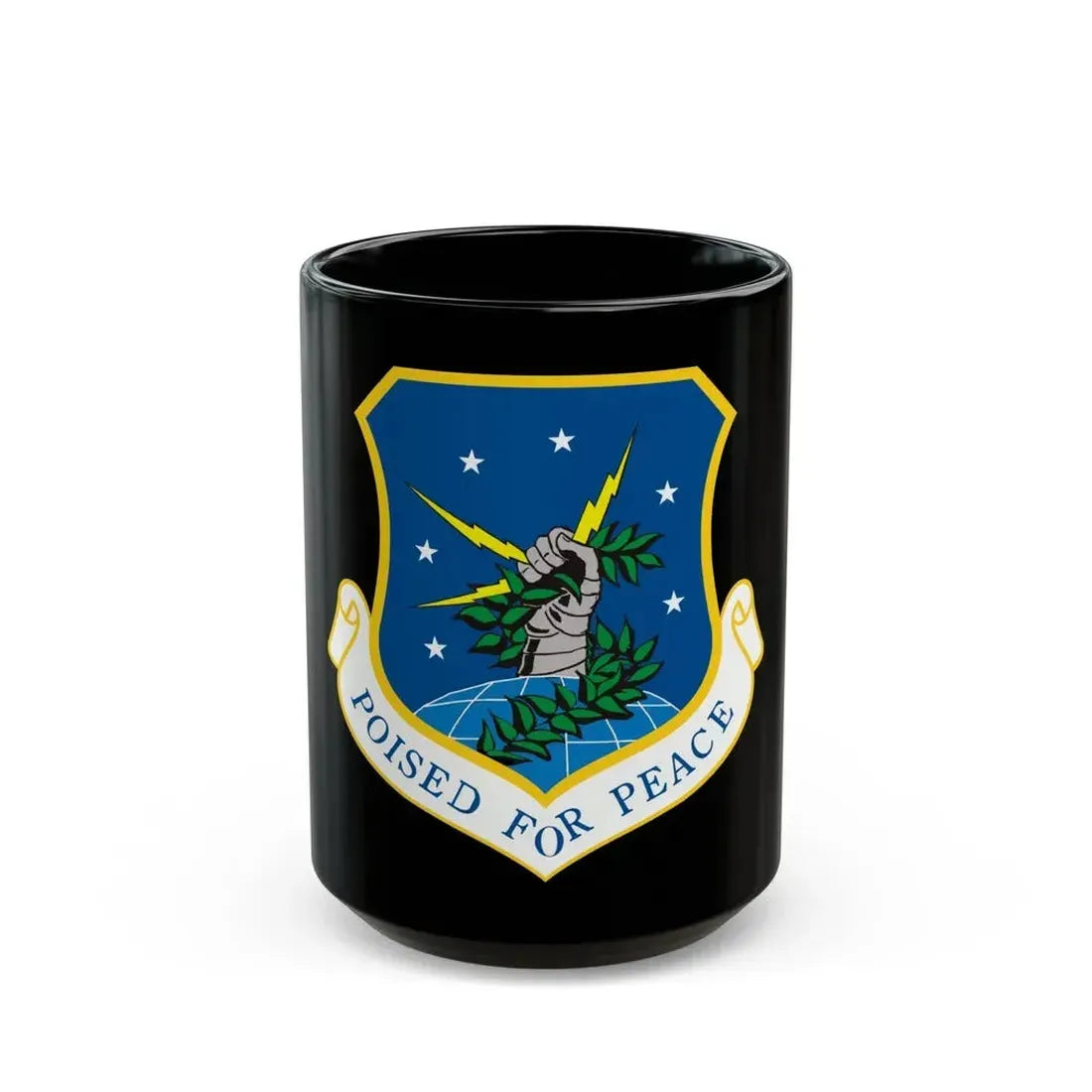 91st Space Wing (U.S. Air Force) Black Coffee Mug 15oz - Go Mug Yourself