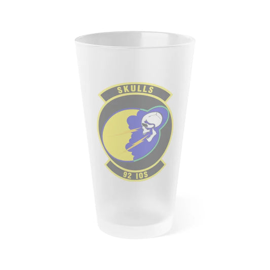 92 Information Operations Squadron ACC (U.S. Air Force) Frosted Pint Glass 16oz-16oz-Frosted-Go Mug Yourself