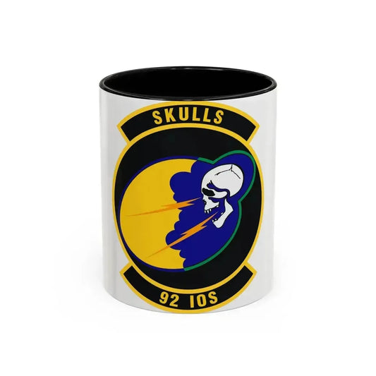 92 Information Operations Squadron ACC (U.S. Air Force) Accent Coffee Mug 11oz Black - Go Mug Yourself
