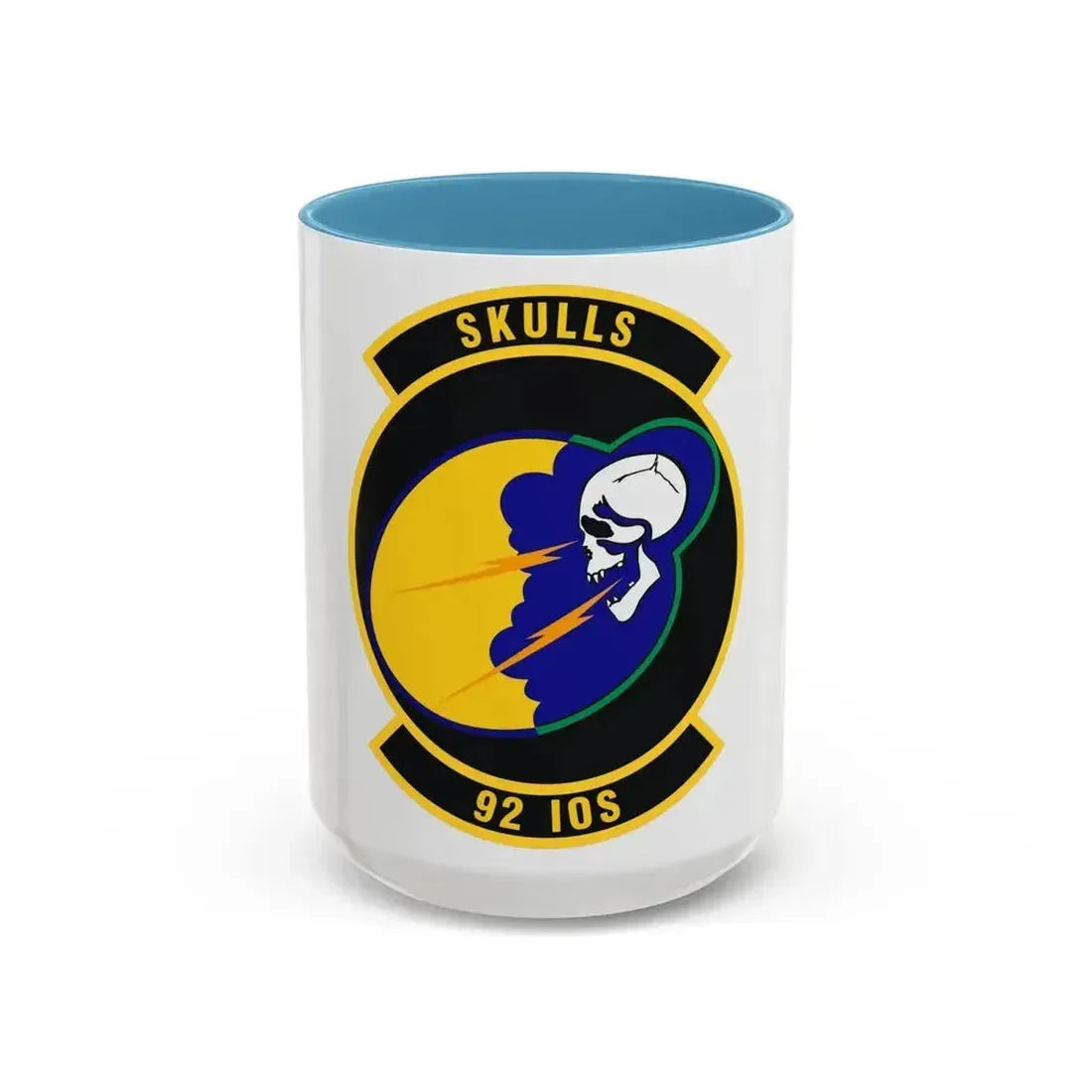 92 Information Operations Squadron ACC (U.S. Air Force) Accent Coffee Mug 15oz Light Blue - Go Mug Yourself