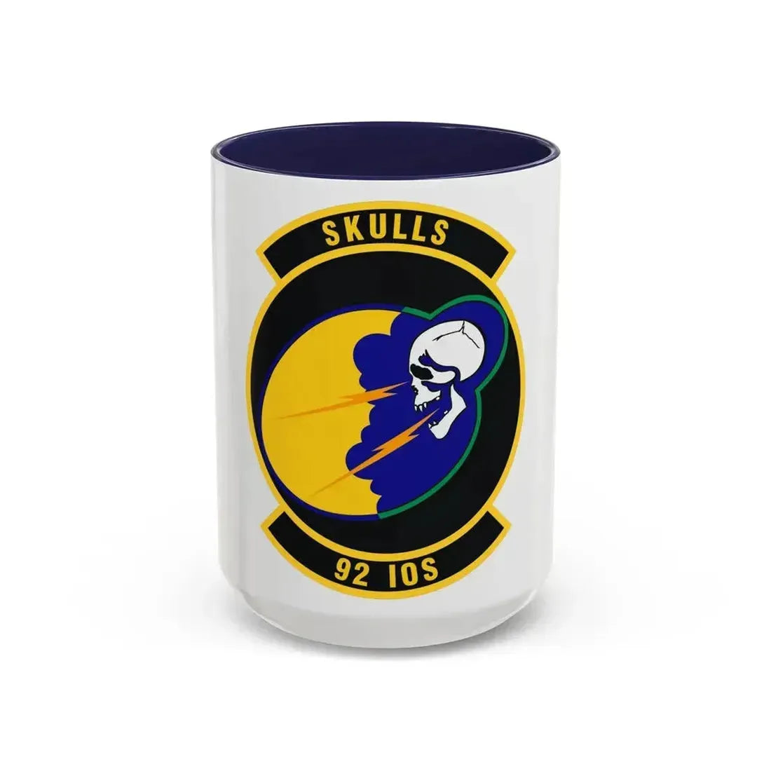 92 Information Operations Squadron ACC (U.S. Air Force) Accent Coffee Mug 15oz Navy - Go Mug Yourself