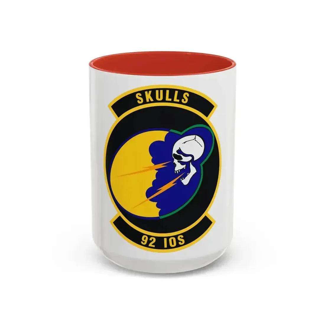 92 Information Operations Squadron ACC (U.S. Air Force) Accent Coffee Mug 15oz Red - Go Mug Yourself