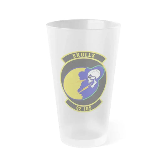 92 Information Operations Squadron ACC (U.S. Air Force) Frosted Pint Glass 16oz 16oz Frosted - Go Mug Yourself