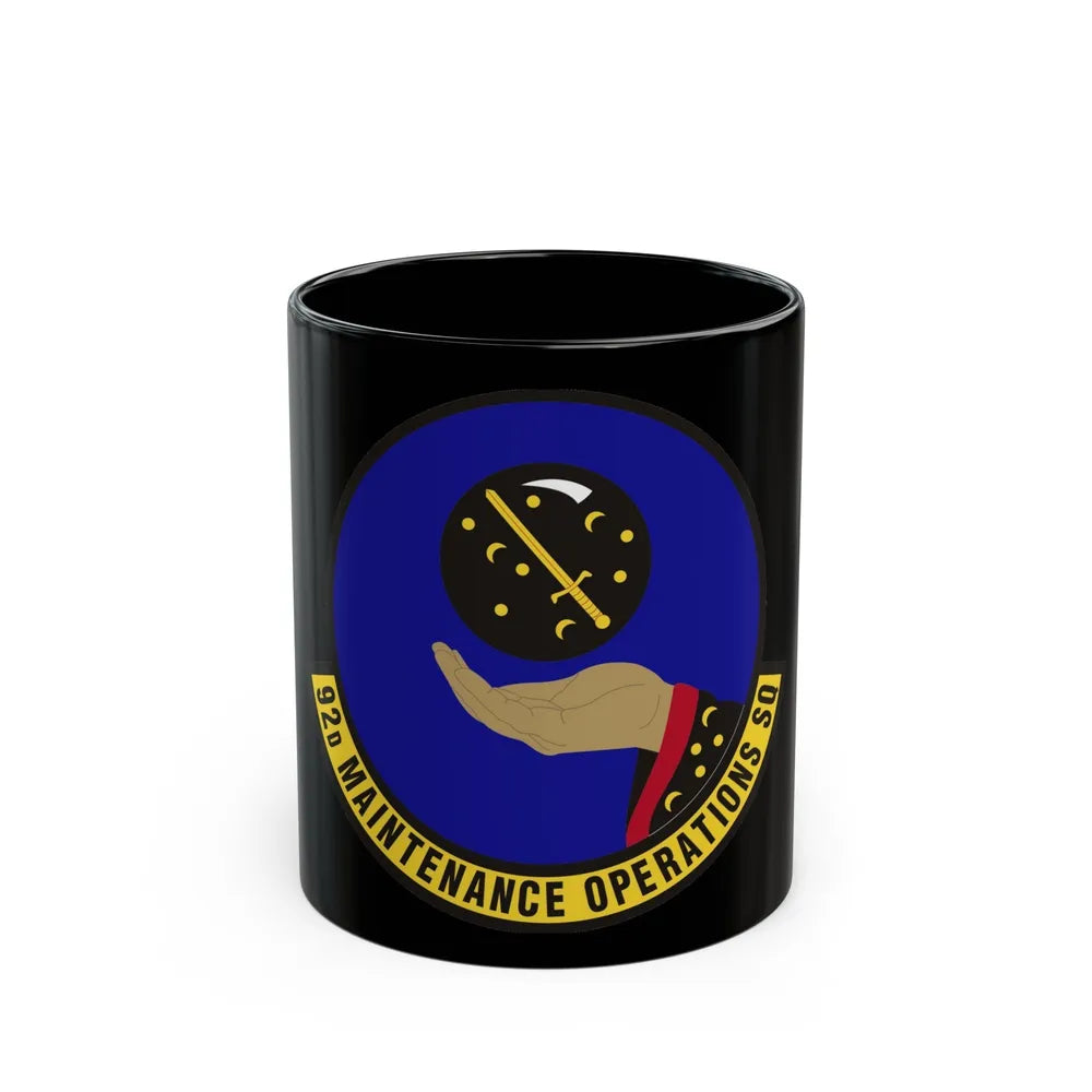 92 Maintenance Operations Squadron AMC (U.S. Air Force) Black Coffee Mug-11oz-Go Mug Yourself