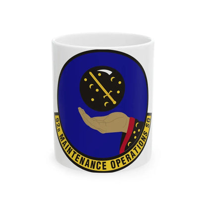 92 Maintenance Operations Squadron AMC (U.S. Air Force) White Coffee Mug-11oz-Go Mug Yourself