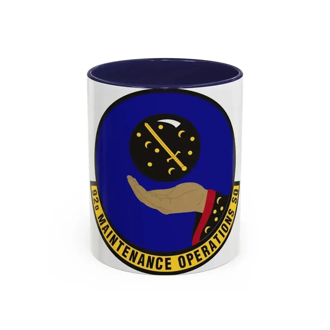 92 Maintenance Operations Squadron AMC (U.S. Air Force) Accent Coffee Mug 11oz Navy - Go Mug Yourself