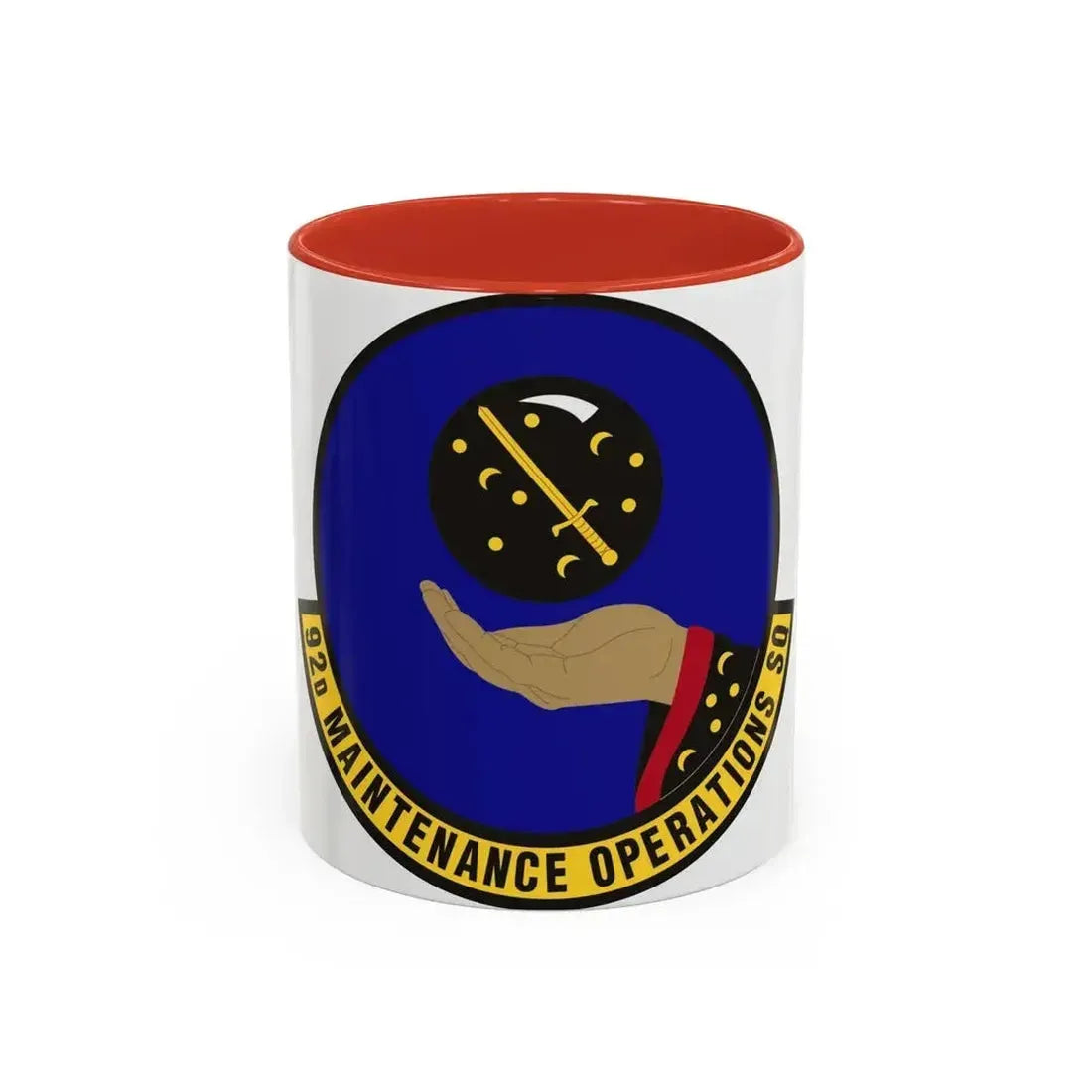 92 Maintenance Operations Squadron AMC (U.S. Air Force) Accent Coffee Mug 11oz Red - Go Mug Yourself