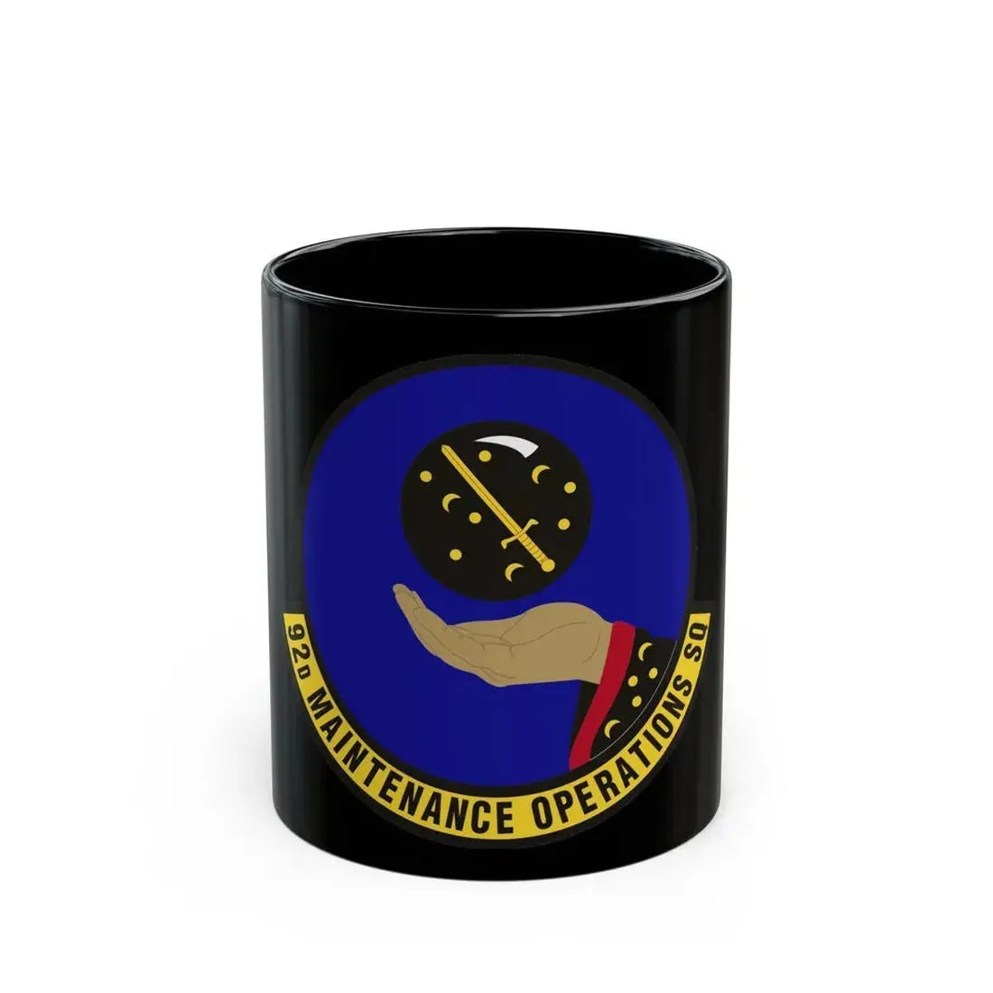 92 Maintenance Operations Squadron AMC (U.S. Air Force) Black Coffee Mug 11oz - Go Mug Yourself