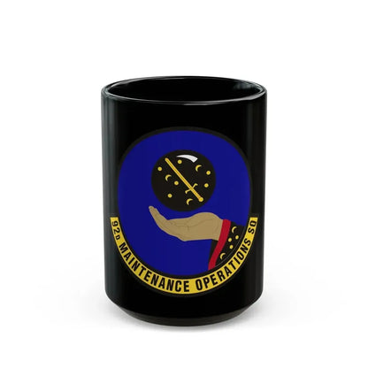 92 Maintenance Operations Squadron AMC (U.S. Air Force) Black Coffee Mug 15oz - Go Mug Yourself