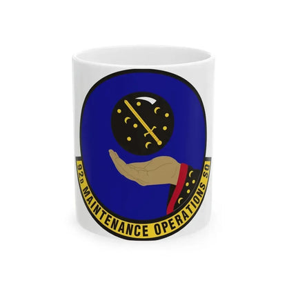 92 Maintenance Operations Squadron AMC (U.S. Air Force) White Coffee Mug 11oz - Go Mug Yourself