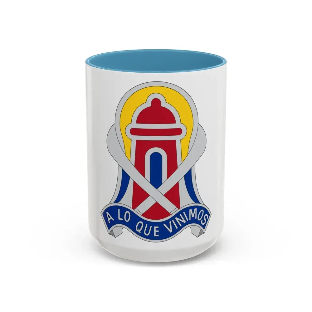92 Military Police Brigade 2 (U.S. Army) Accent Coffee Mug 15oz Light Blue - Go Mug Yourself