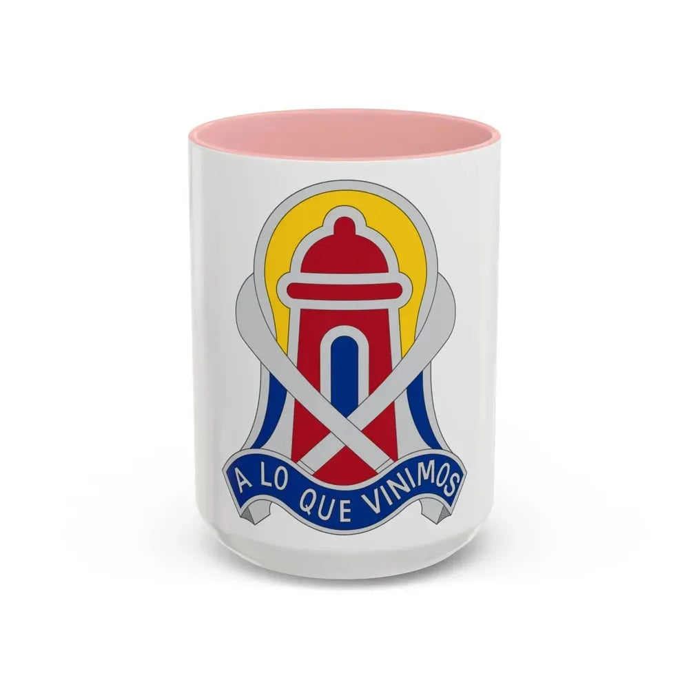92 Military Police Brigade 2 (U.S. Army) Accent Coffee Mug 15oz Pink - Go Mug Yourself