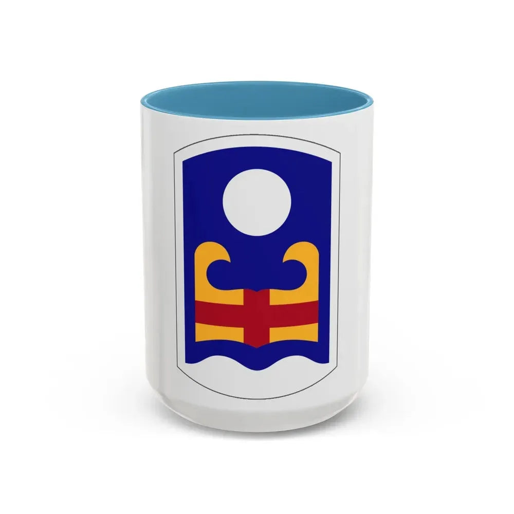 92 Military Police Brigade (U.S. Army) Accent Coffee Mug 15oz Light Blue - Go Mug Yourself