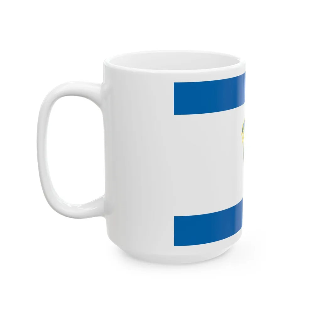 Flag of the Kosovo Police Service - White Coffee Mug-Go Mug Yourself