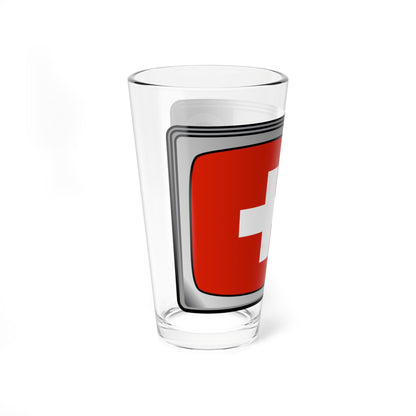Switzerland flag tv (Switzerland) Pint Glass 16oz