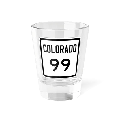 Colorado 99 1946 (Colorado) (Road Sign) Shot Glass 1.5oz-1.5oz-Go Mug Yourself