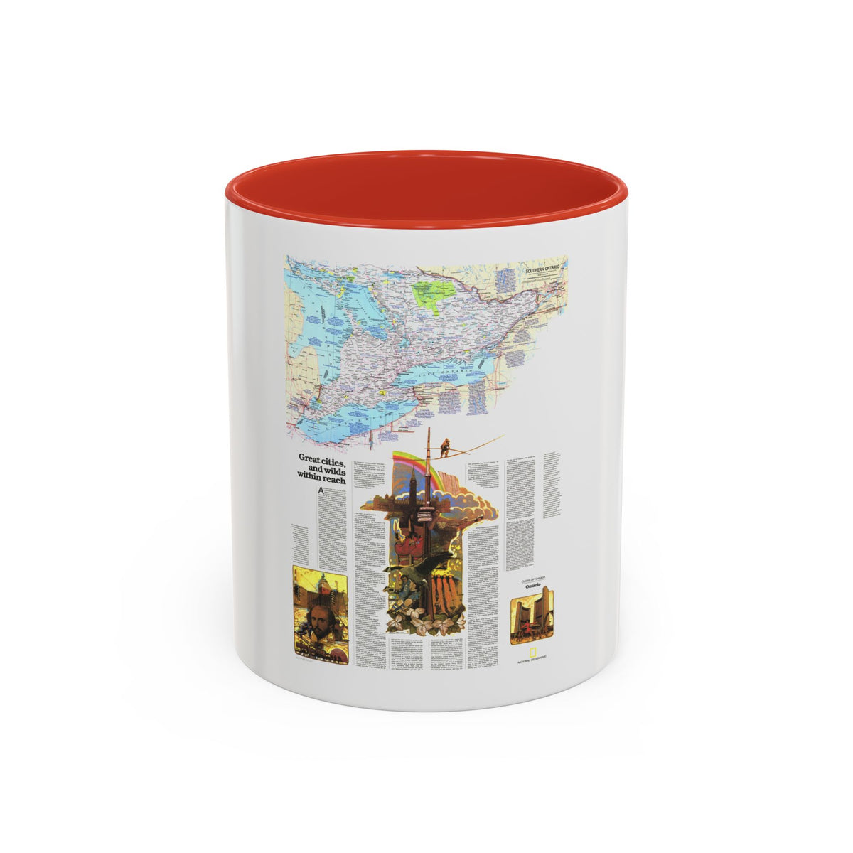 Canada - Ontario, Great Cities (1978) (Map) Accent Coffee Mug
