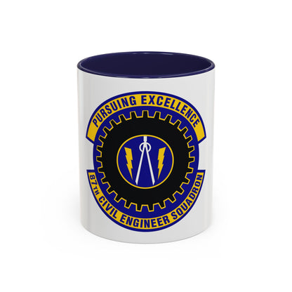 87th Civil Engineer Squadron (U.S. Air Force) Accent Coffee Mug