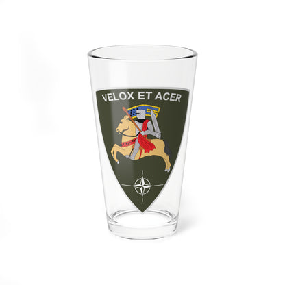 Emblem for the Multinational Division North (Denmark) (Coat of Arms) Pint Glass 16oz
