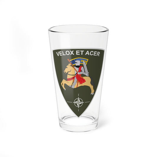 Emblem for the Multinational Division North (Denmark) (Coat of Arms) Pint Glass 16oz