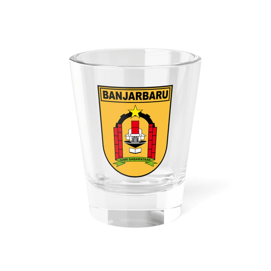 Lambang Kota Banjarbaru (Indonesia) (Coat of Arms) Shot Glass 1.5oz