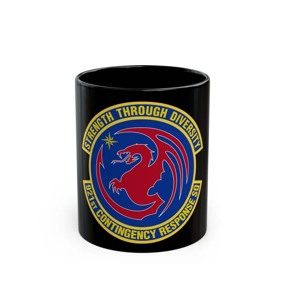 921 Contingency Response Sq AMC (U.S. Air Force) Black Coffee Mug-11oz-Go Mug Yourself