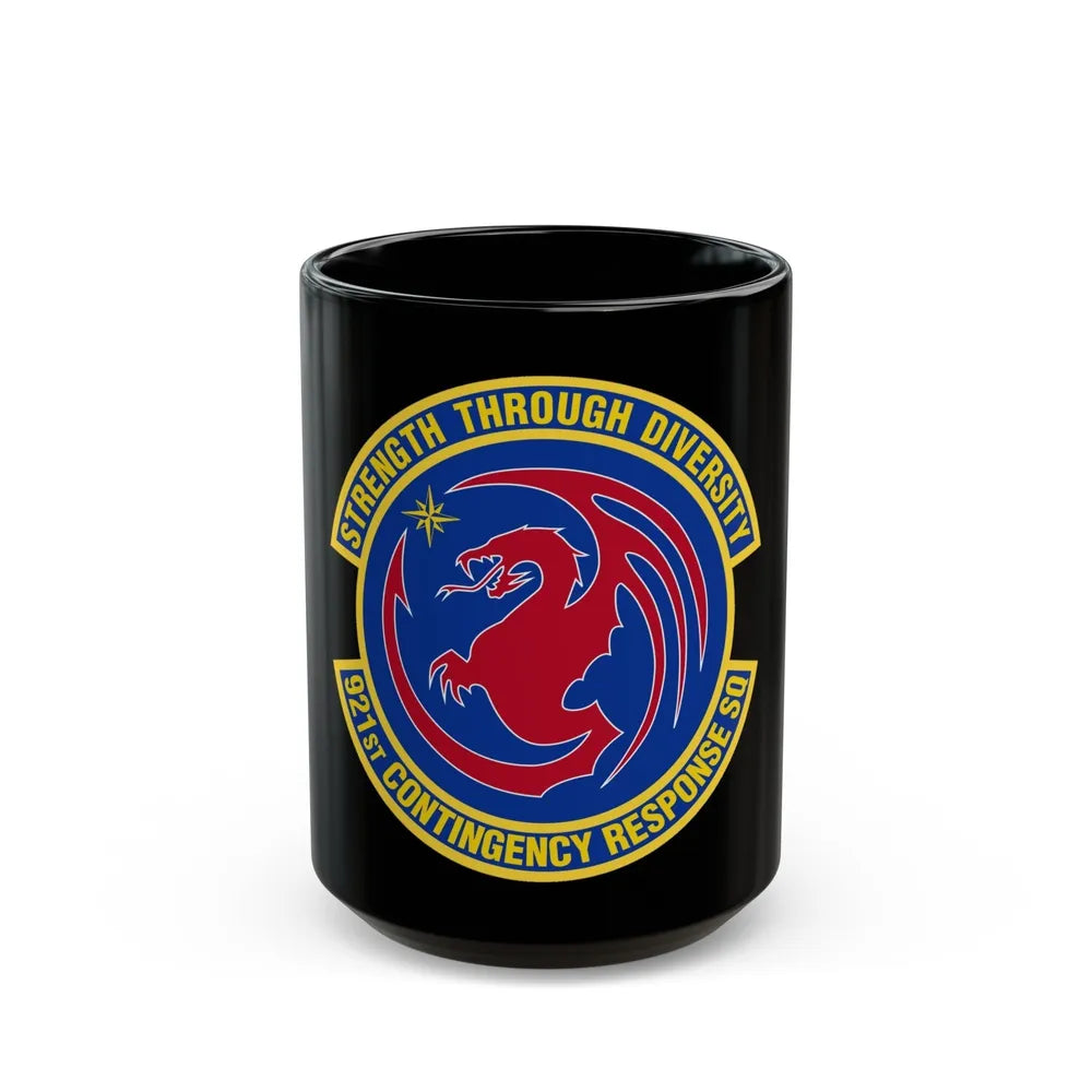 921 Contingency Response Sq AMC (U.S. Air Force) Black Coffee Mug-15oz-Go Mug Yourself