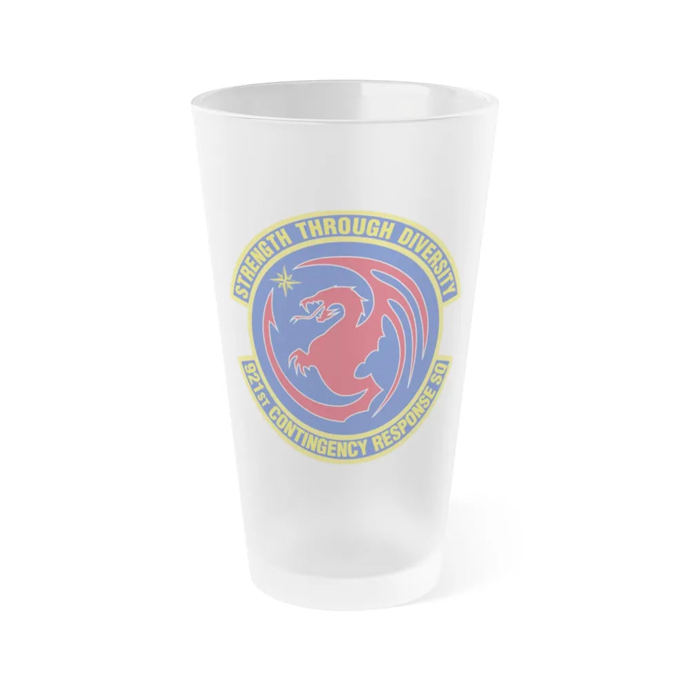 921 Contingency Response Sq AMC (U.S. Air Force) Frosted Pint Glass 16oz-16oz-Frosted-Go Mug Yourself