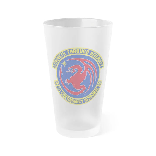 921 Contingency Response Sq AMC (U.S. Air Force) Frosted Pint Glass 16oz-16oz-Frosted-Go Mug Yourself