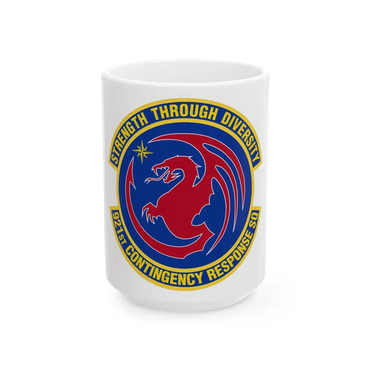 921 Contingency Response Sq AMC (U.S. Air Force) White Coffee Mug-15oz-Go Mug Yourself