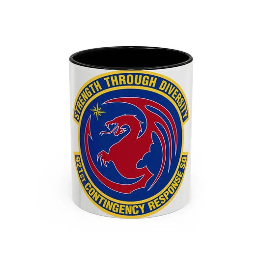 921 Contingency Response Sq AMC (U.S. Air Force) Accent Coffee Mug 11oz Black - Go Mug Yourself