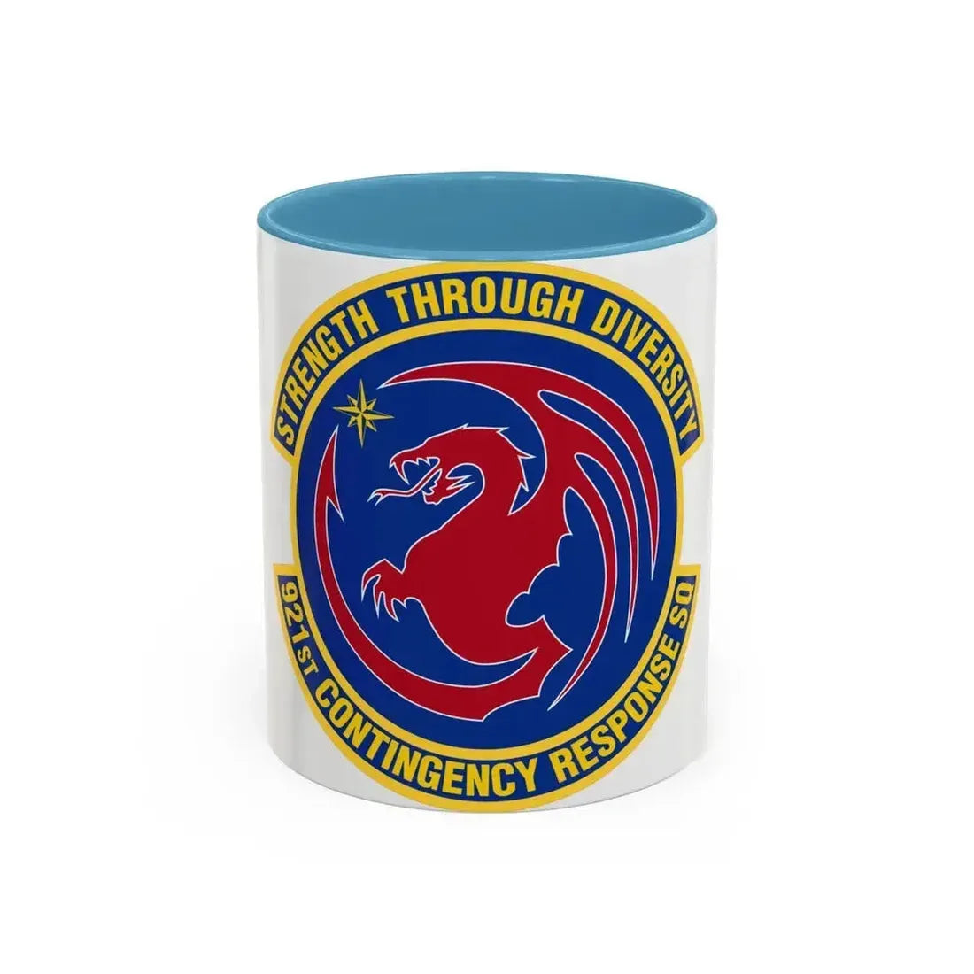 921 Contingency Response Sq AMC (U.S. Air Force) Accent Coffee Mug 11oz Light Blue - Go Mug Yourself